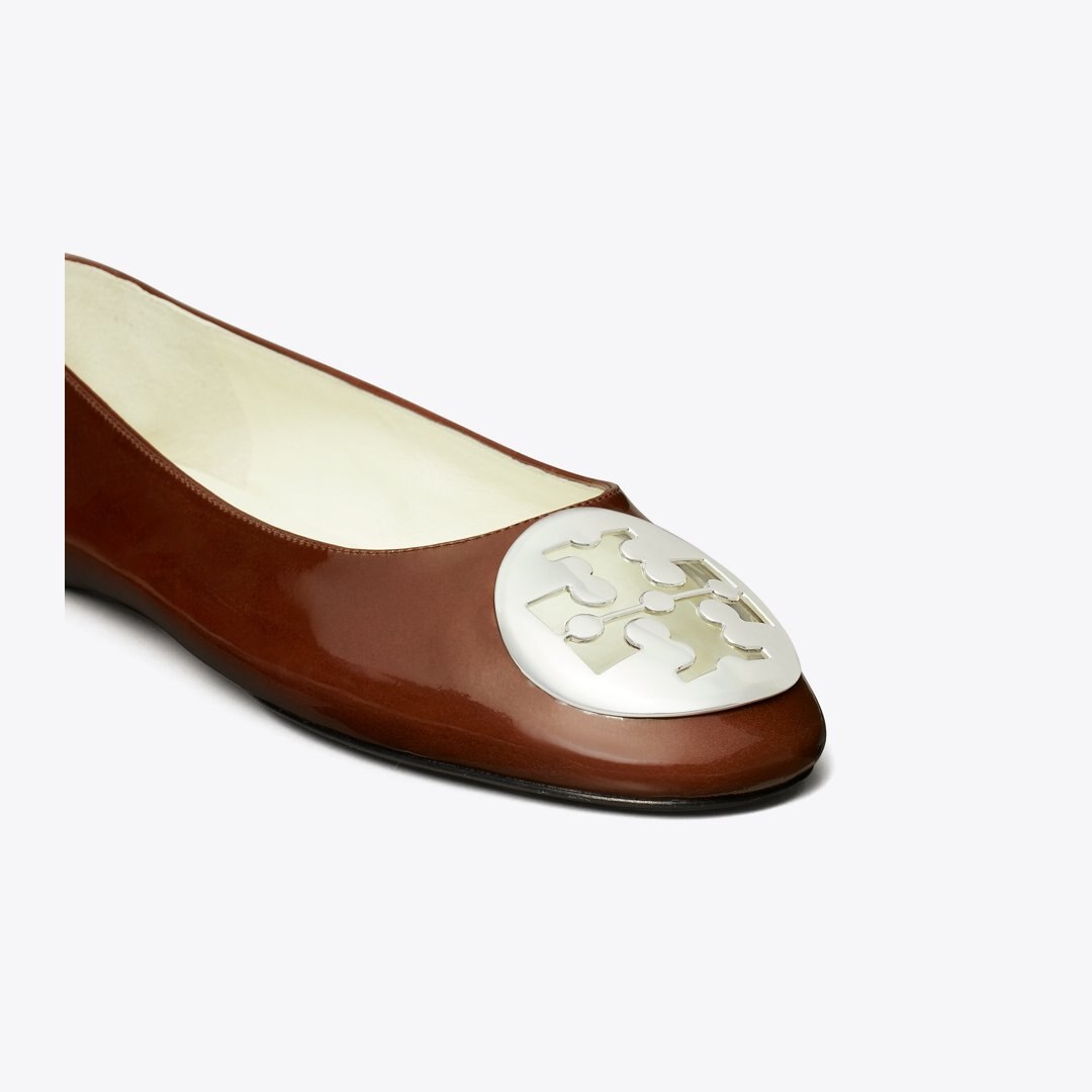 Tory Burch Reva Ballet RUSSET BROWN