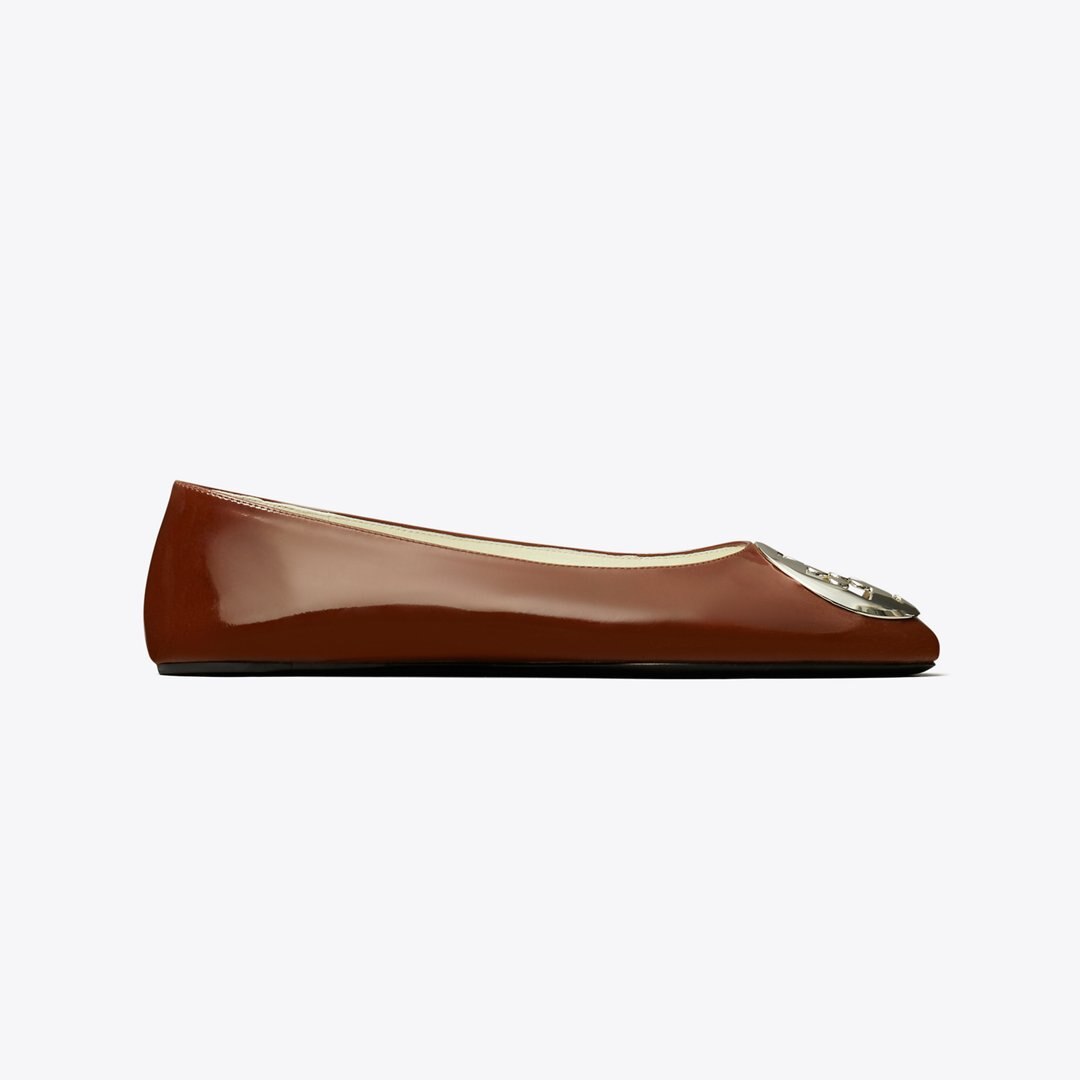 Tory Burch Reva Ballet RUSSET BROWN
