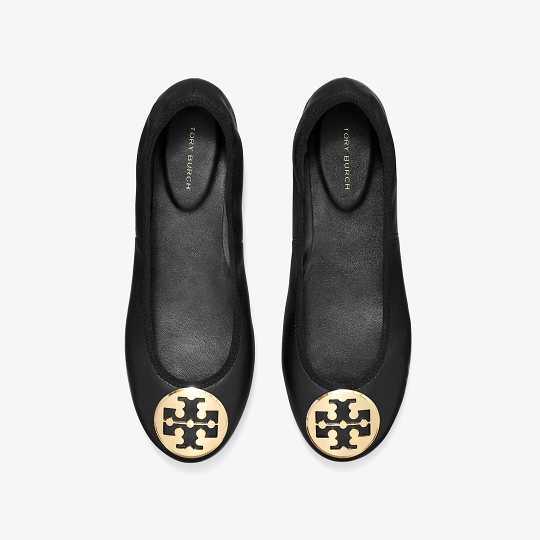 Tory Burch Reva Travel Ballet PERFECT BLACK / GOLD