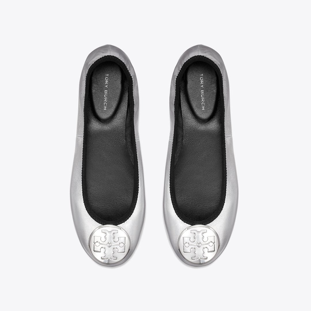 Tory Burch Reva Travel Ballet SILVER / SILVER
