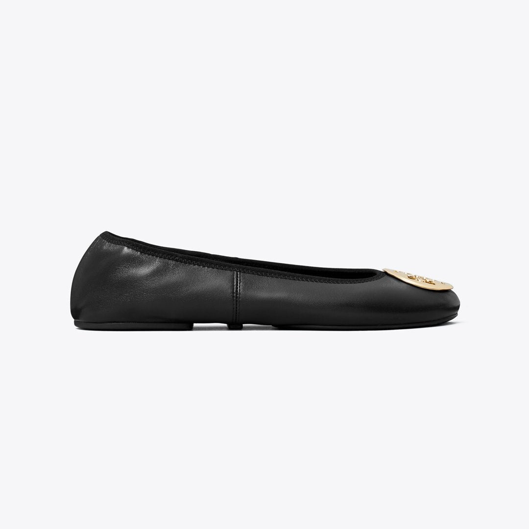 Tory Burch Reva Travel Ballet PERFECT BLACK / GOLD
