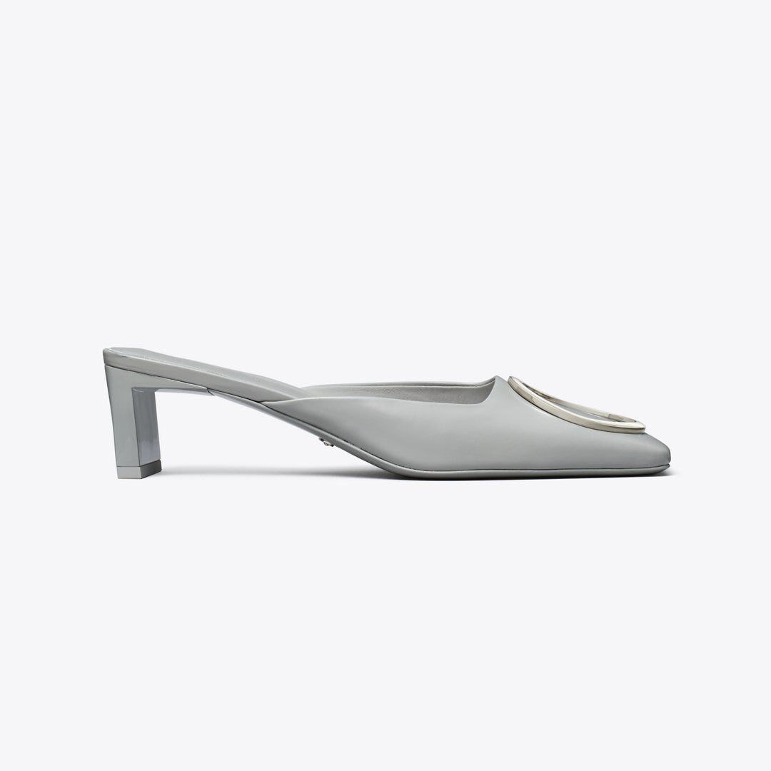 Tory Burch Ring Heeled Mule LOUTRE GRAY / SILVER
