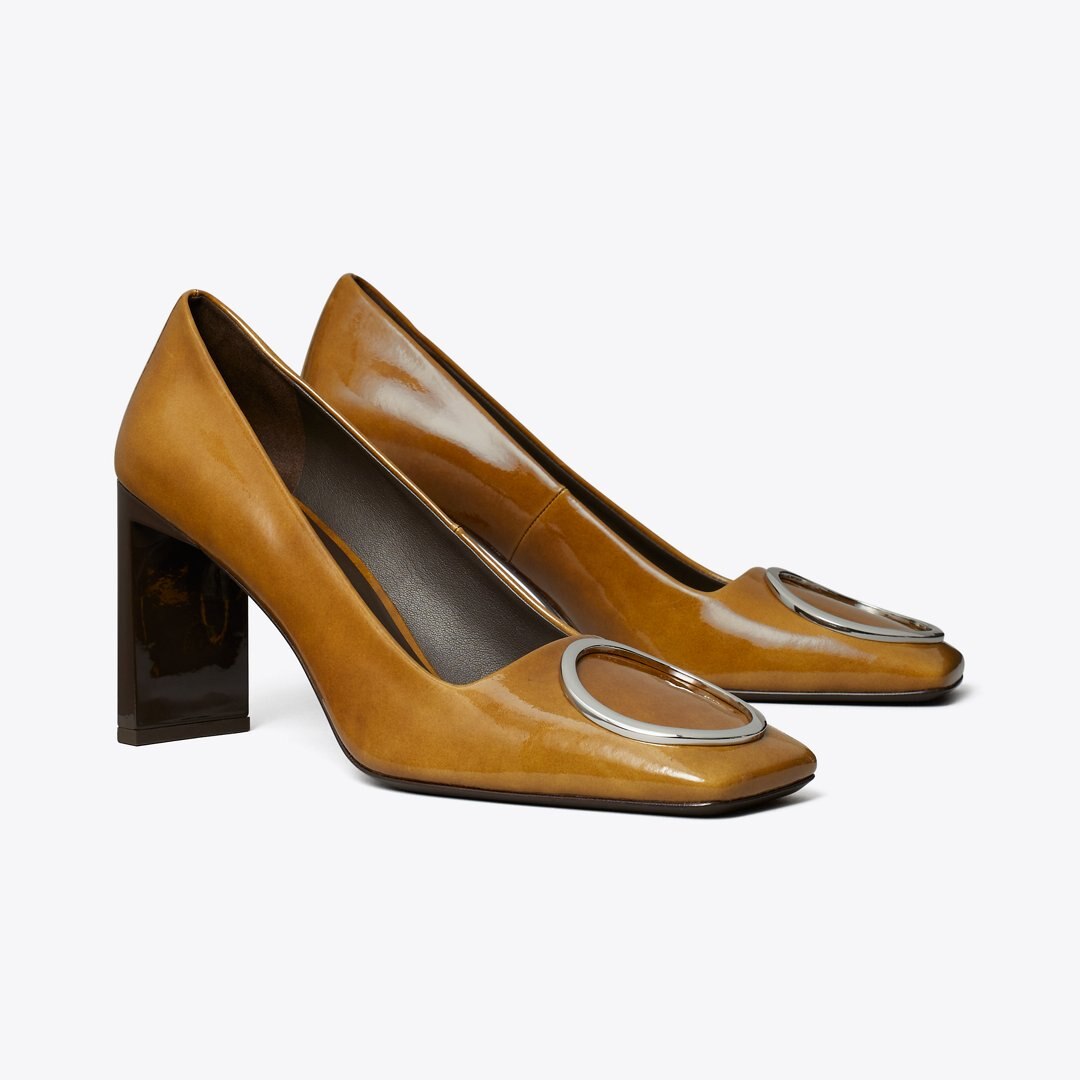 Tory Burch Ring Pump CARAMEL TAN / SILVER