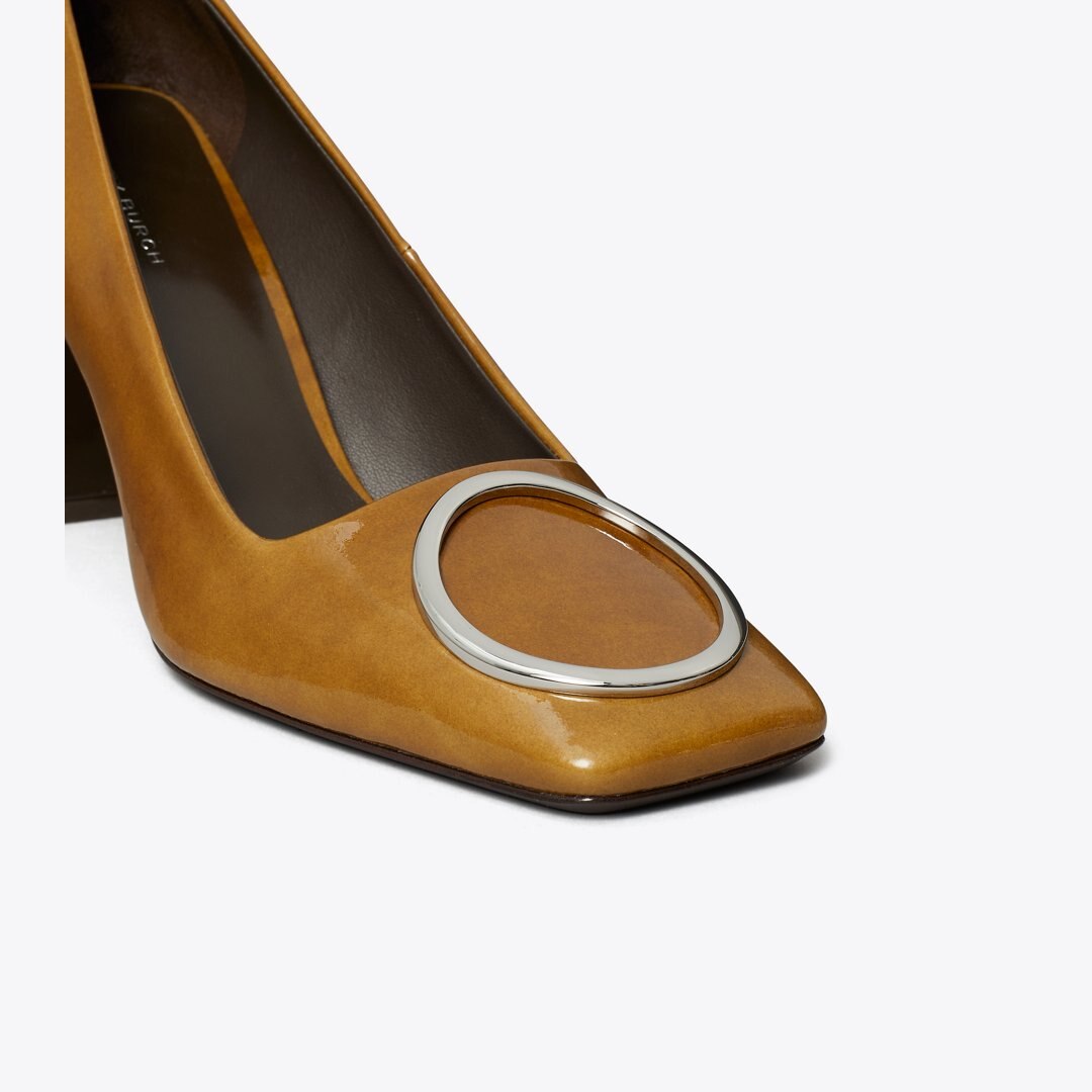 Tory Burch Ring Pump CARAMEL TAN / SILVER