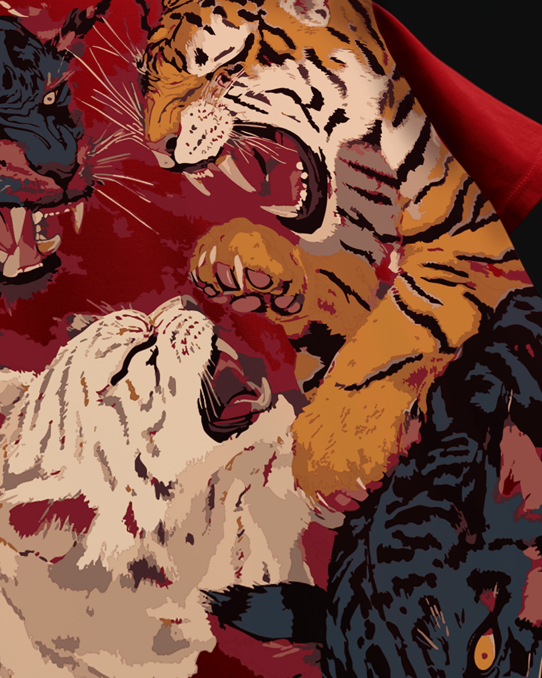 RIVAL ROAR TIGER RED TEE