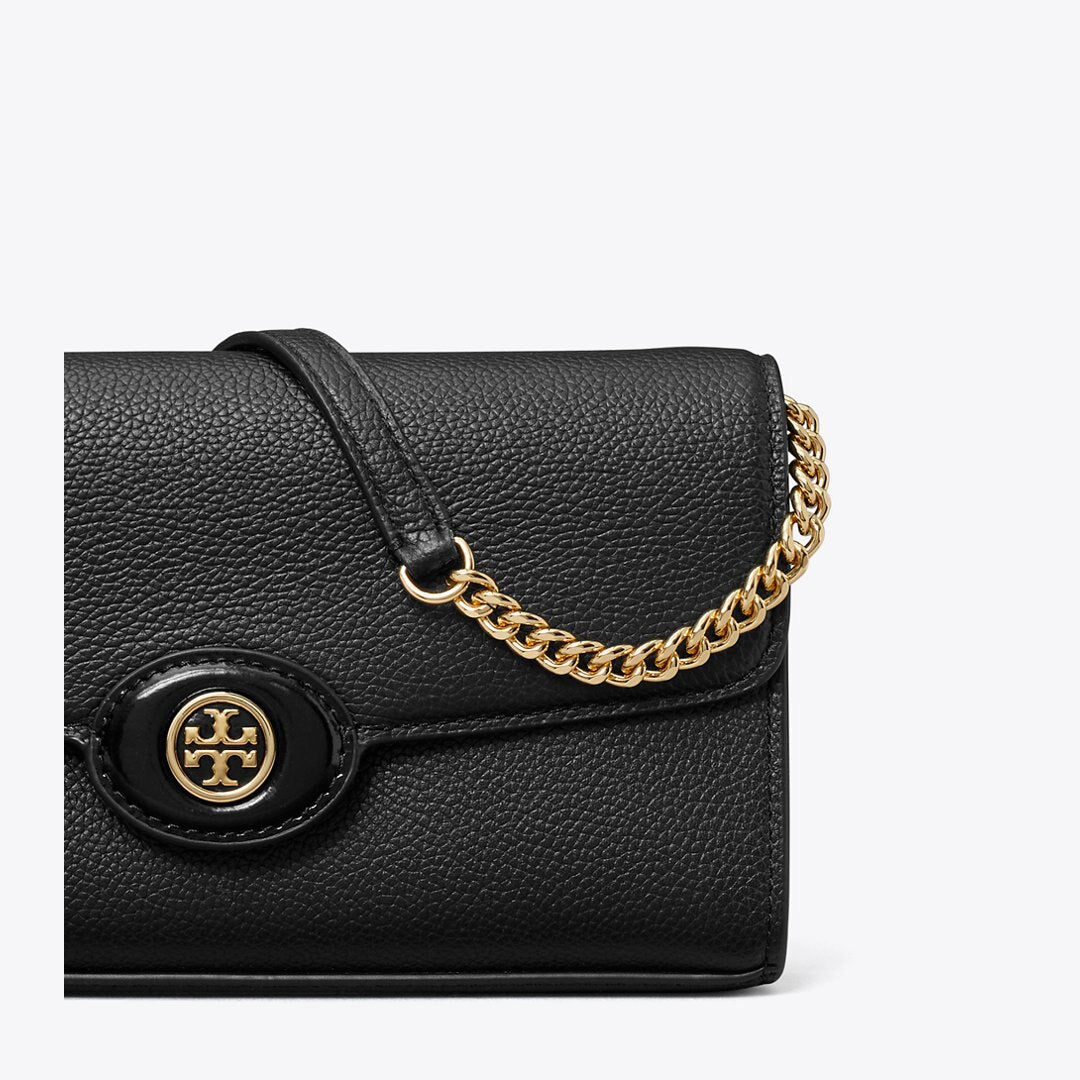 Tory Burch Robinson Pebbled Crossbody Black