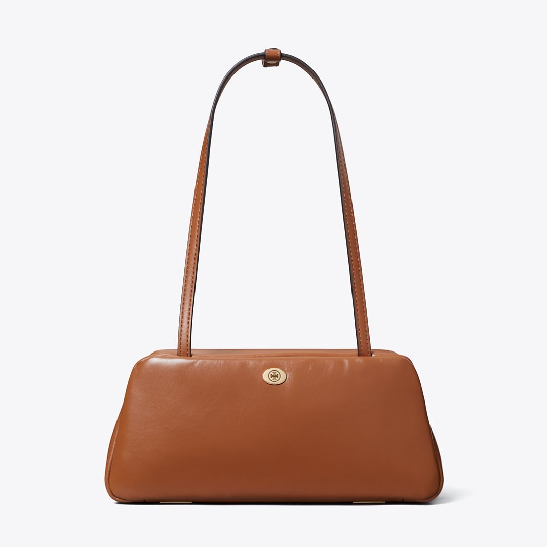 Tory Burch Robinson Satchel Aged Tan