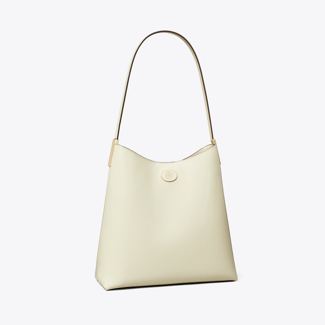 Tory Burch Robinson Spazzolato Hobo Bag SHEA BUTTER