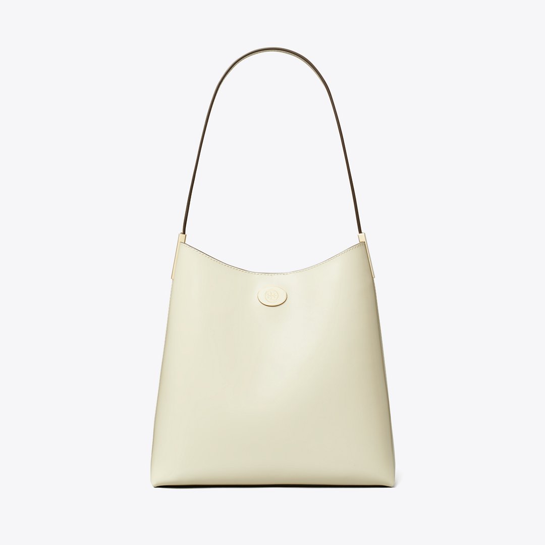 Tory Burch Robinson Spazzolato Hobo Bag SHEA BUTTER