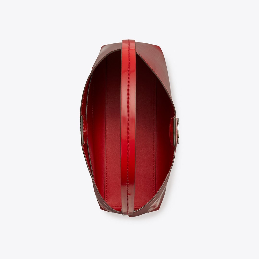 Tory Burch Robinson Spazzolato Hobo Bag Red Sky