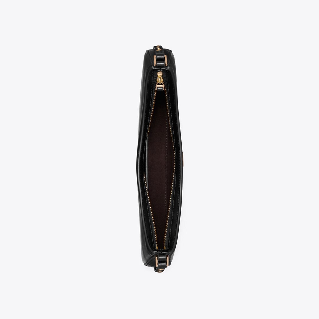 Tory Burch Robinson Zip Top Shoulder Bag Black