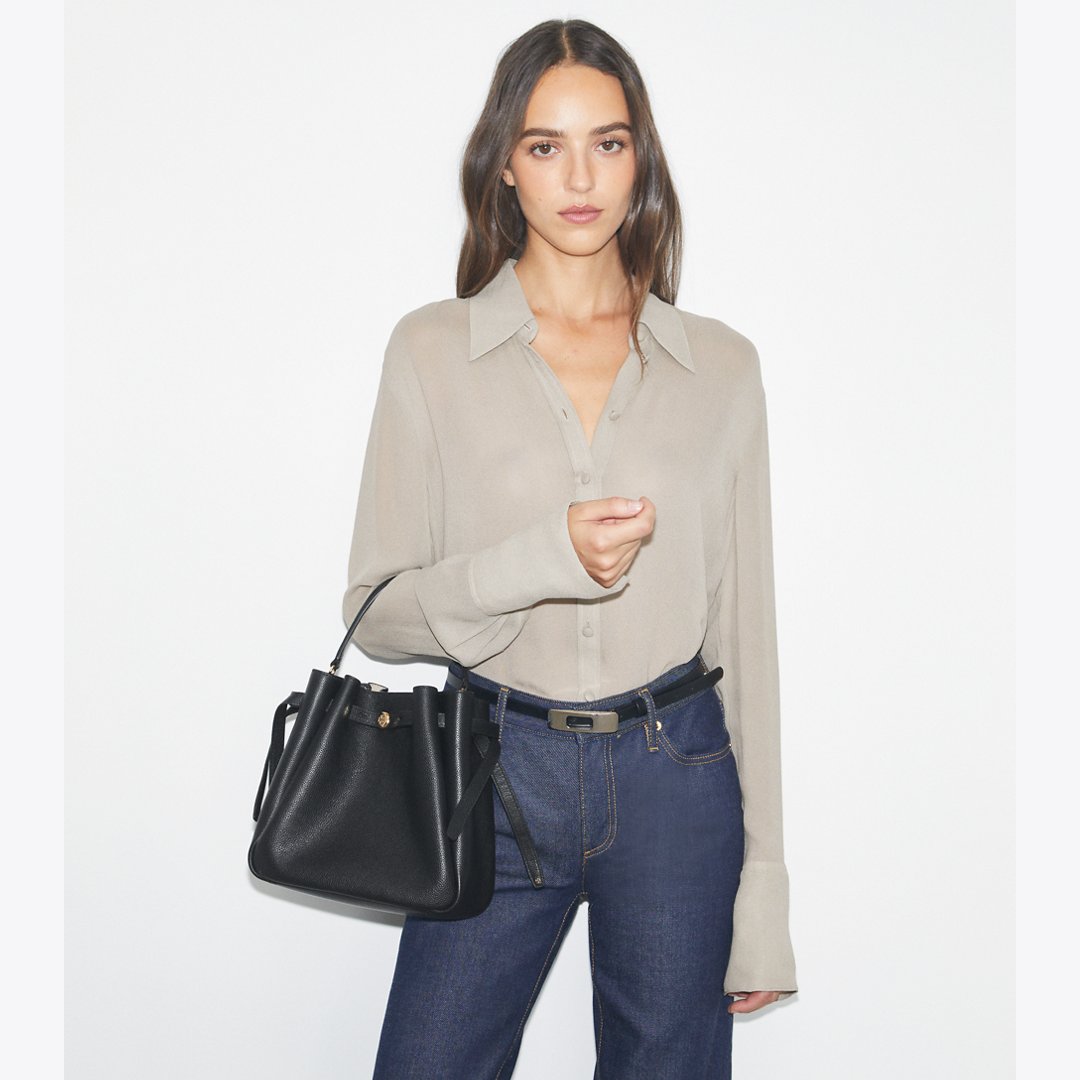 Tory Burch Romy Bucket Bag Black