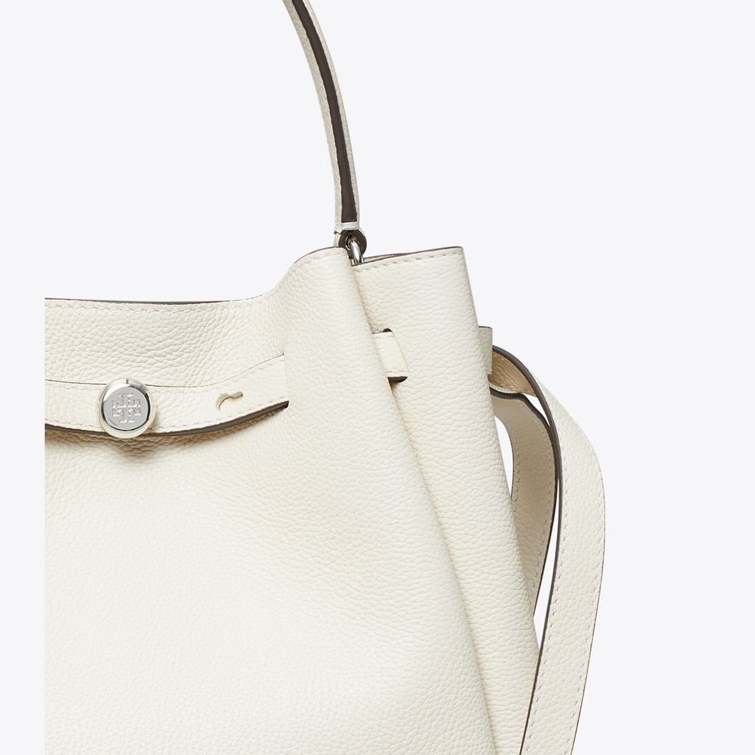 Tory Burch Romy Bucket Bag Light Cream
