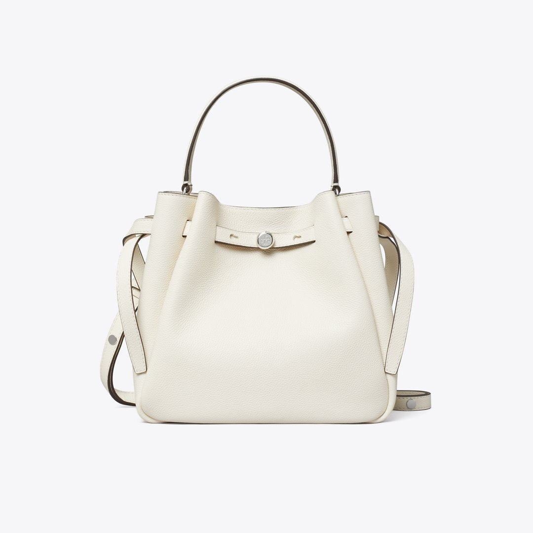 Tory Burch Romy Bucket Bag Light Cream