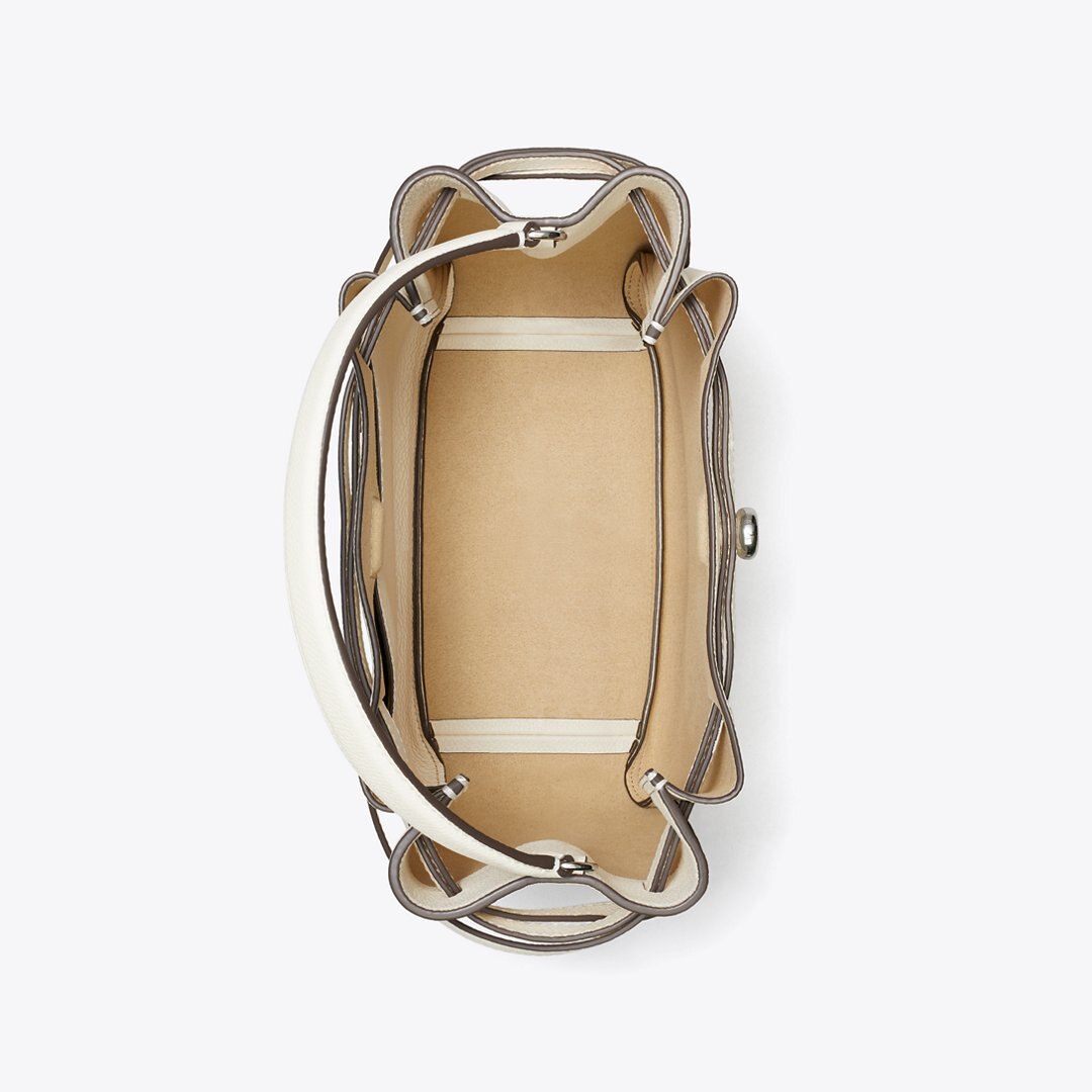 Tory Burch Romy Bucket Bag Light Cream