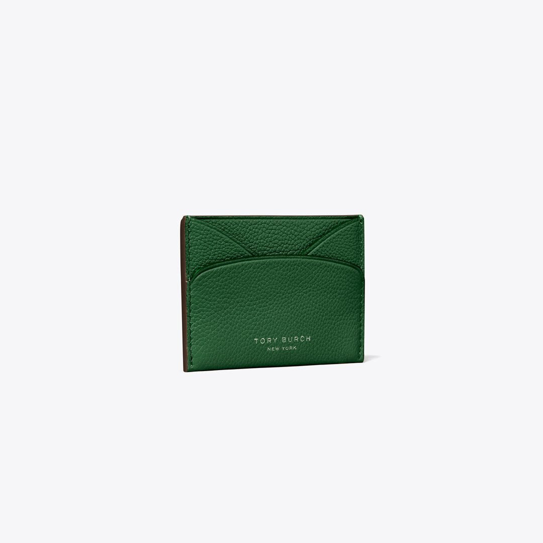 Tory Burch Romy Flat Card Case Dark Kale