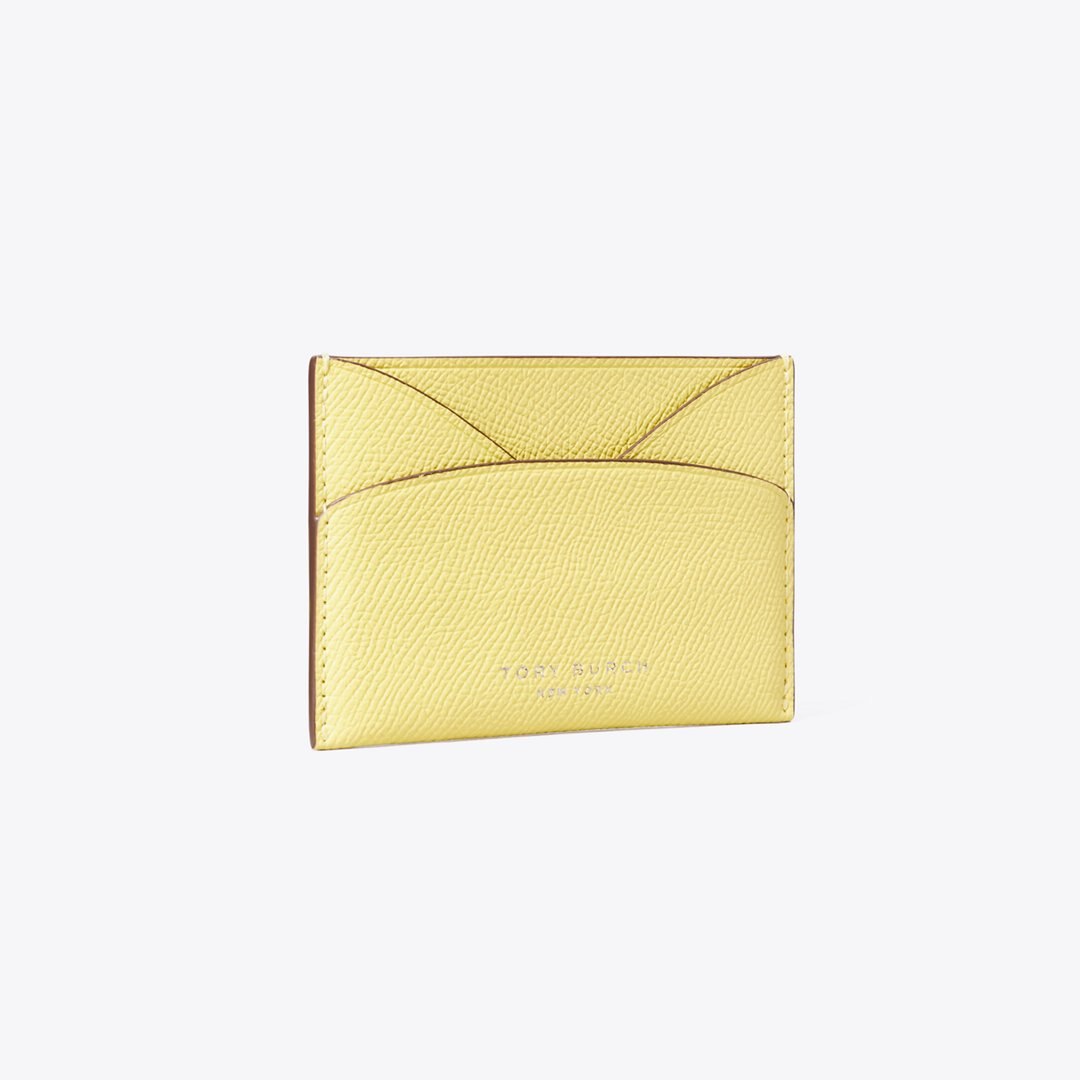 Tory Burch Romy Flat Card Case Yellow Sky