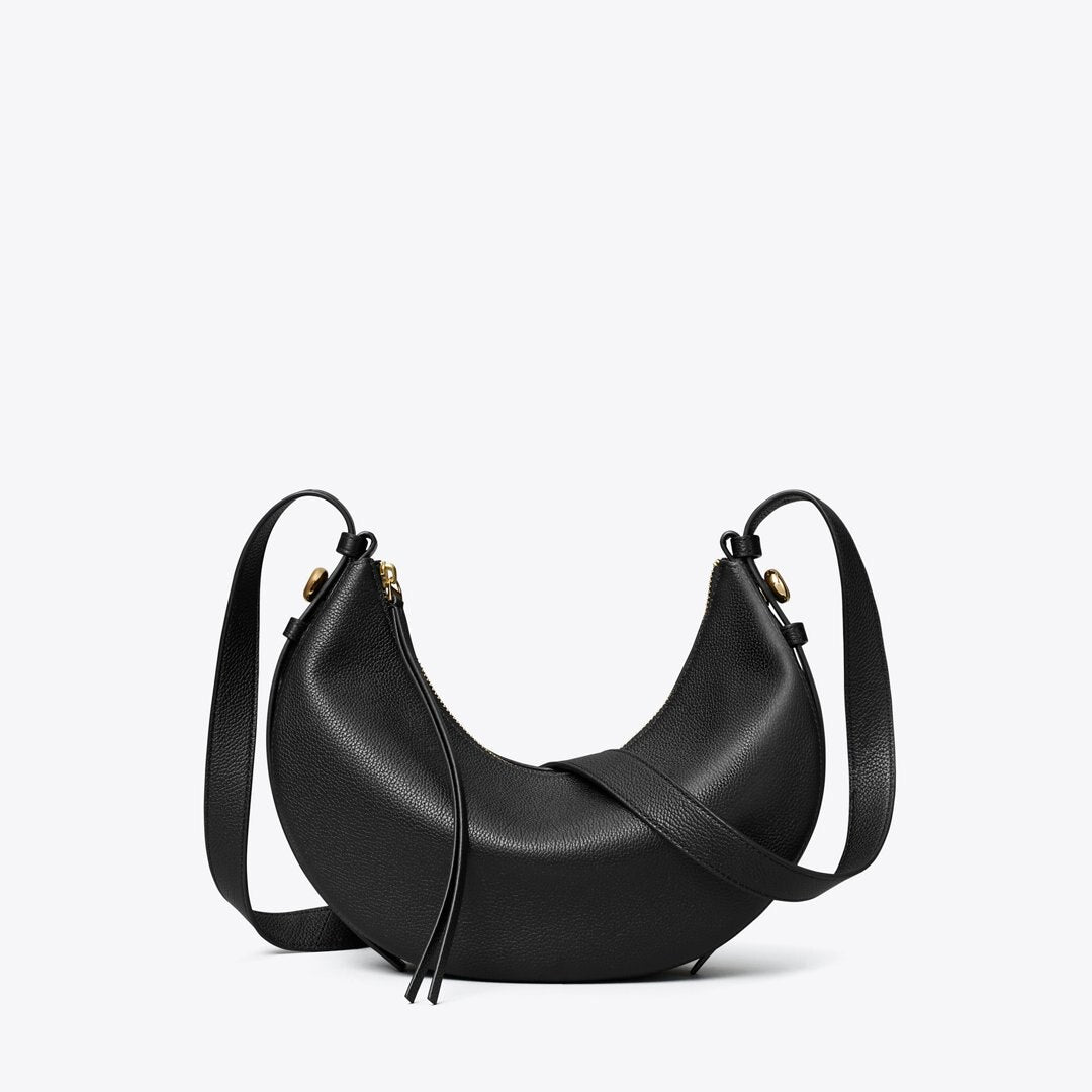 Tory Burch Romy Half Moon Bag Black