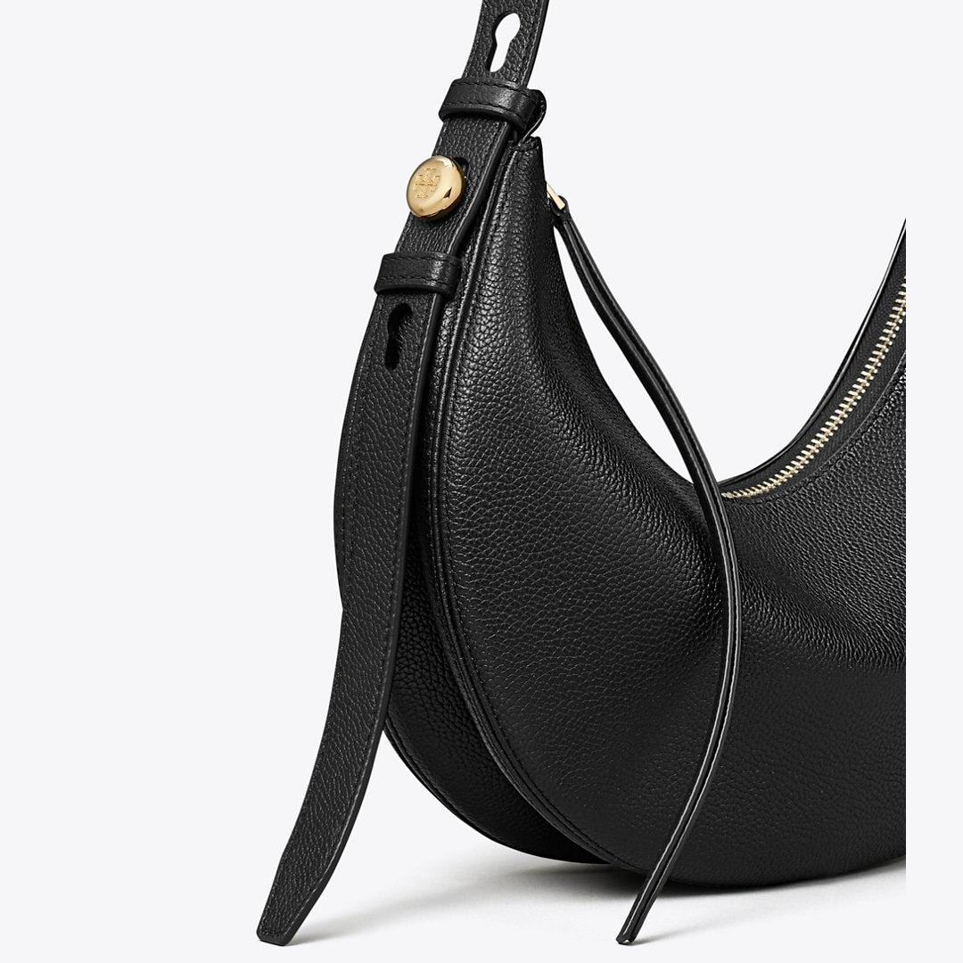 Tory Burch Romy Half Moon Bag Black
