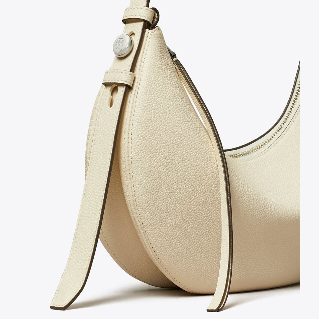 Tory Burch Romy Half Moon Bag Light Cream