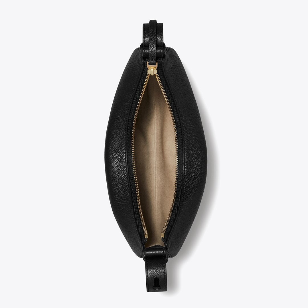 Tory Burch Romy Half Moon Bag Black