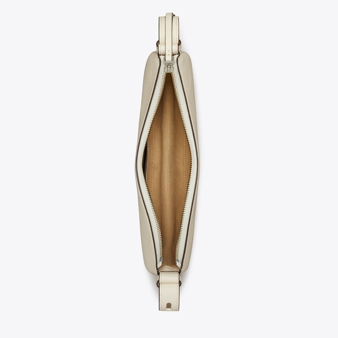 Tory Burch Romy Half Moon Bag Light Cream