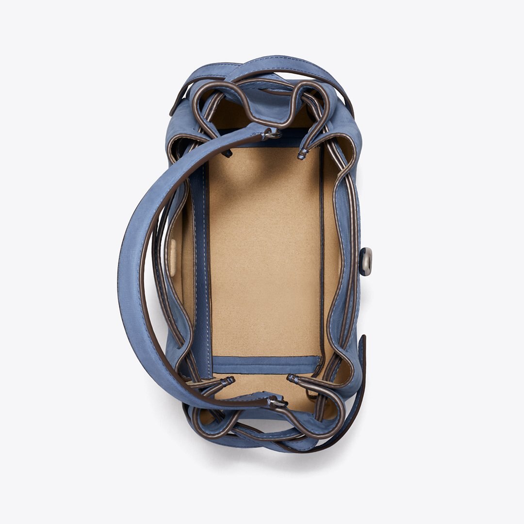 Tory Burch Romy Nubuck Bucket Bag Soft Blue