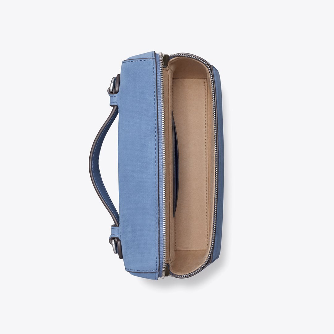 Tory Burch Romy Nubuck Slim Top Handle Soft Blue