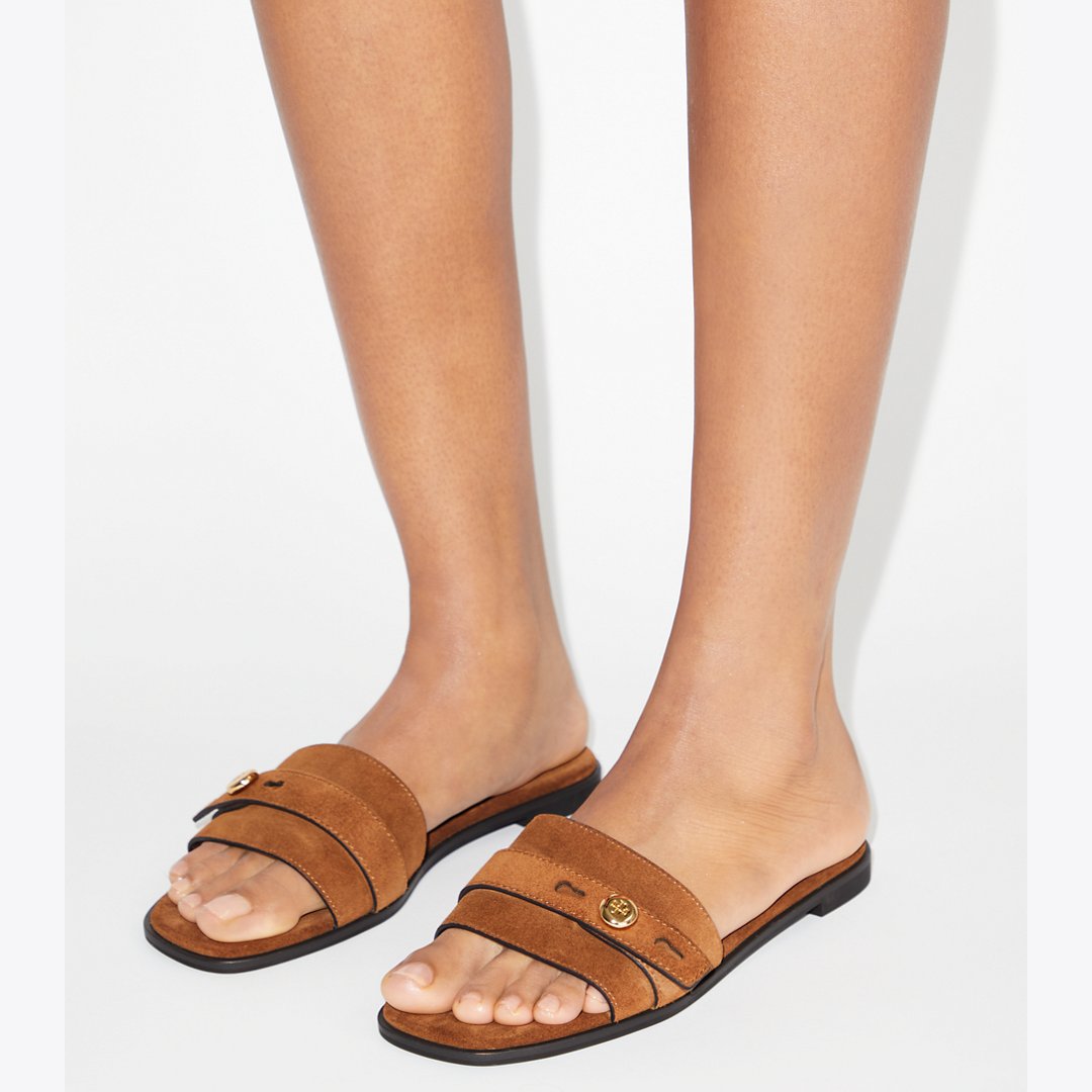 Tory Burch Romy Slide Caramel