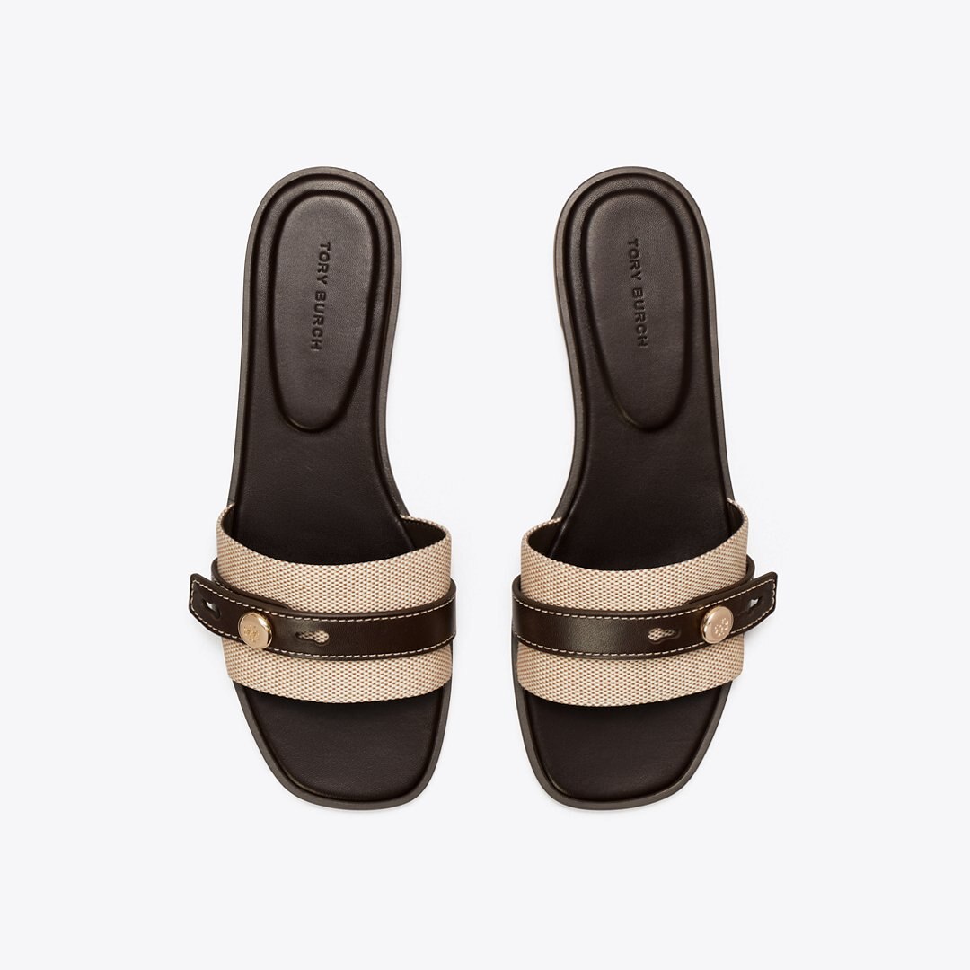 Tory Burch Romy Slide NATURAL / BROWN