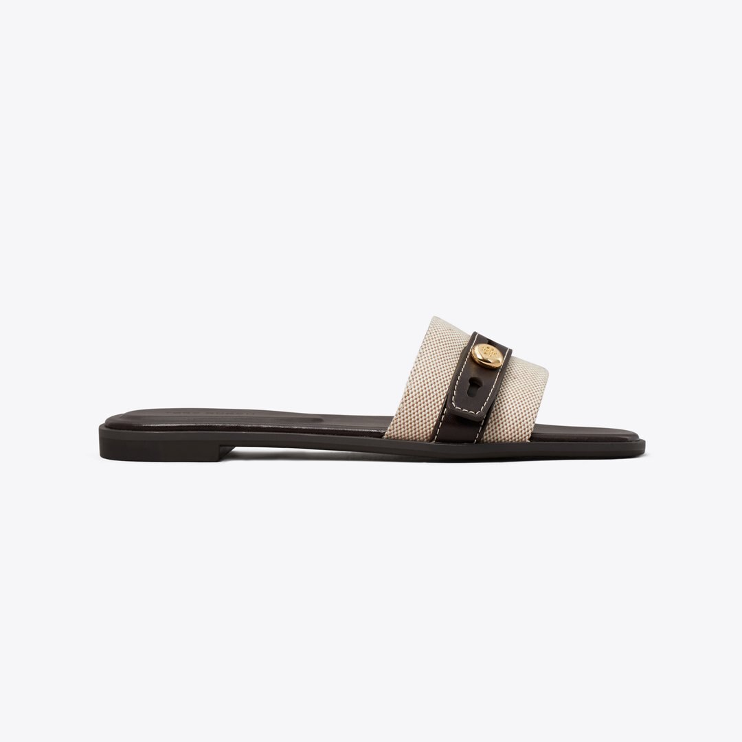 Tory Burch Romy Slide NATURAL / BROWN
