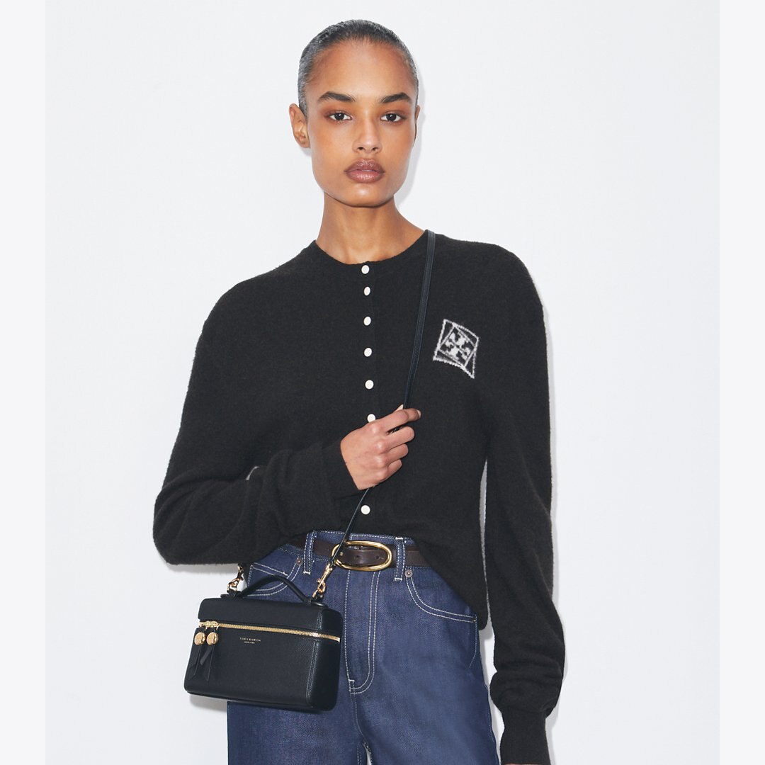 Tory Burch Romy Slim Top Handle Bag Black