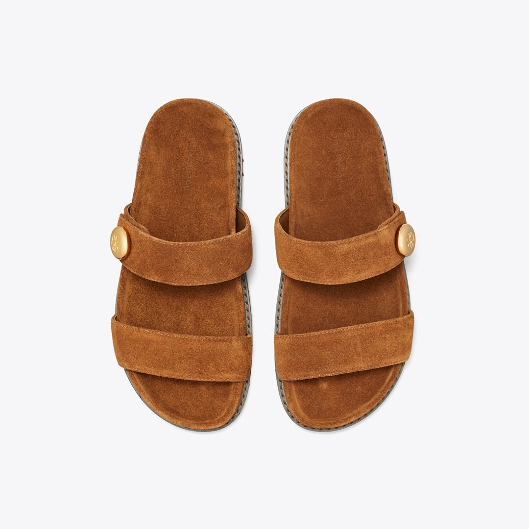 Tory Burch Romy Sport Slide Cognac