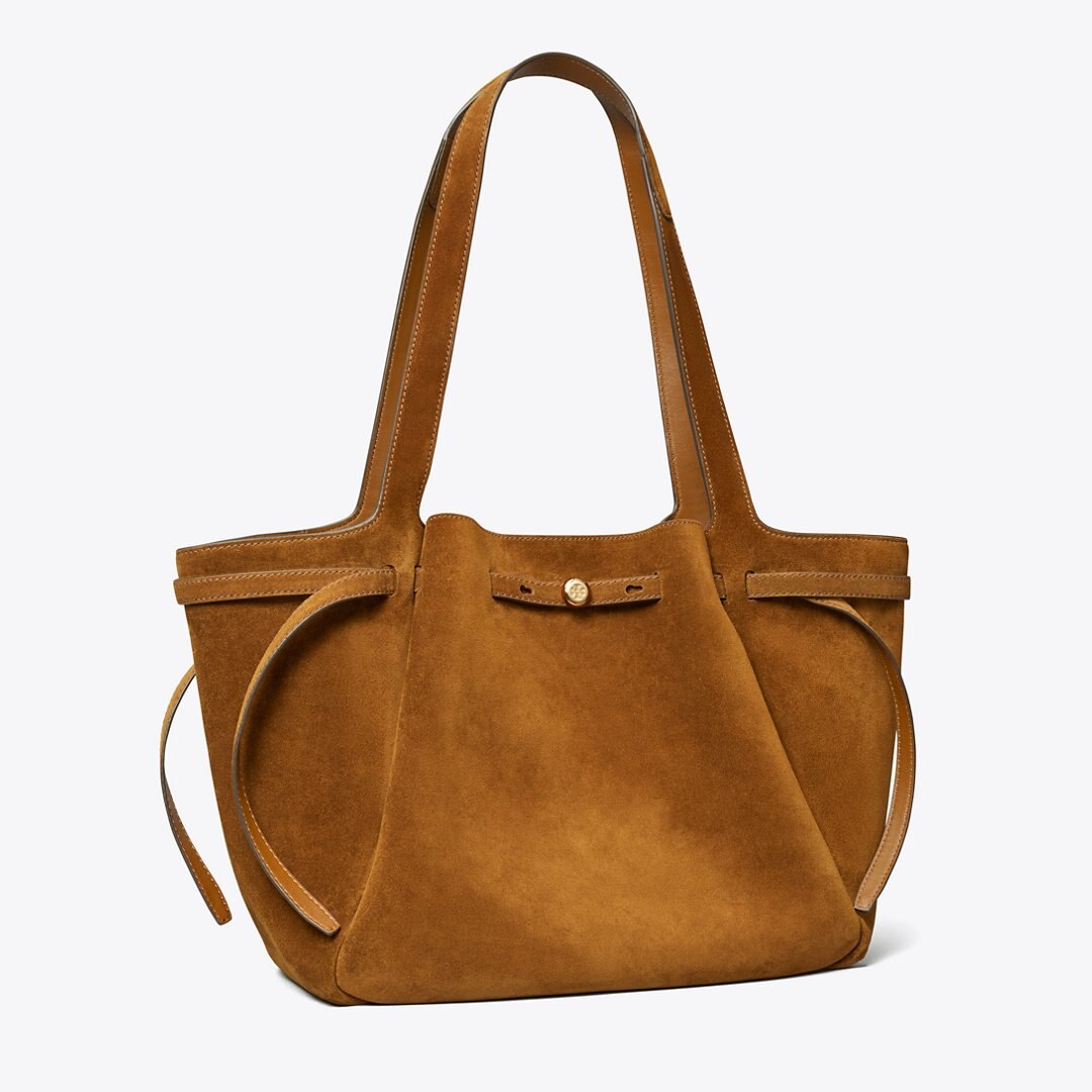 Tory Burch Romy Suede Tote Caramel