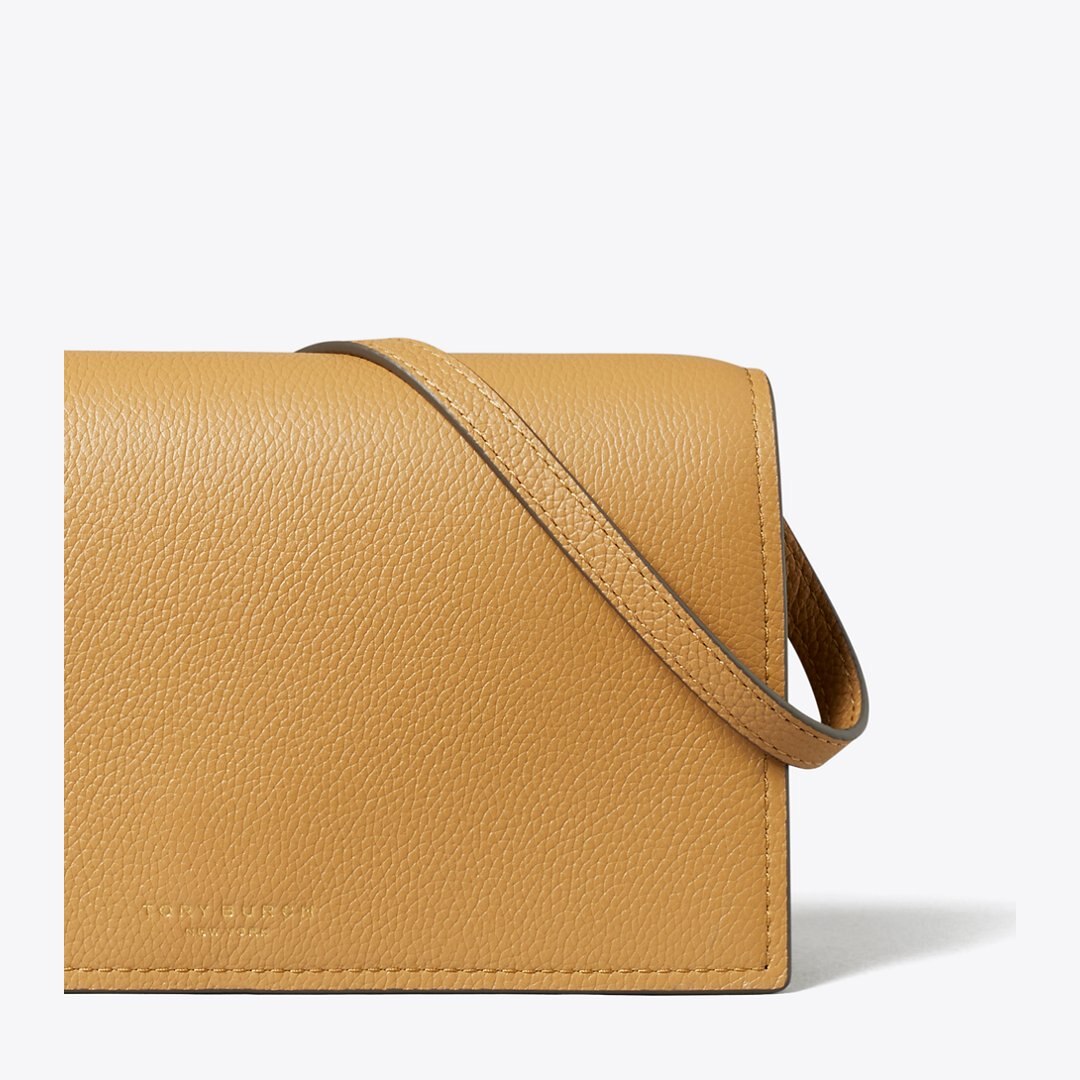 Tory Burch Romy Wallet Crossbody Tiramisu