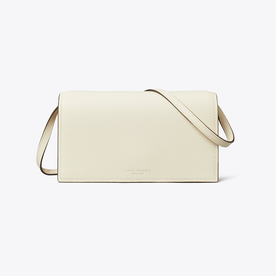 Tory Burch Romy Wallet Crossbody Light Cream