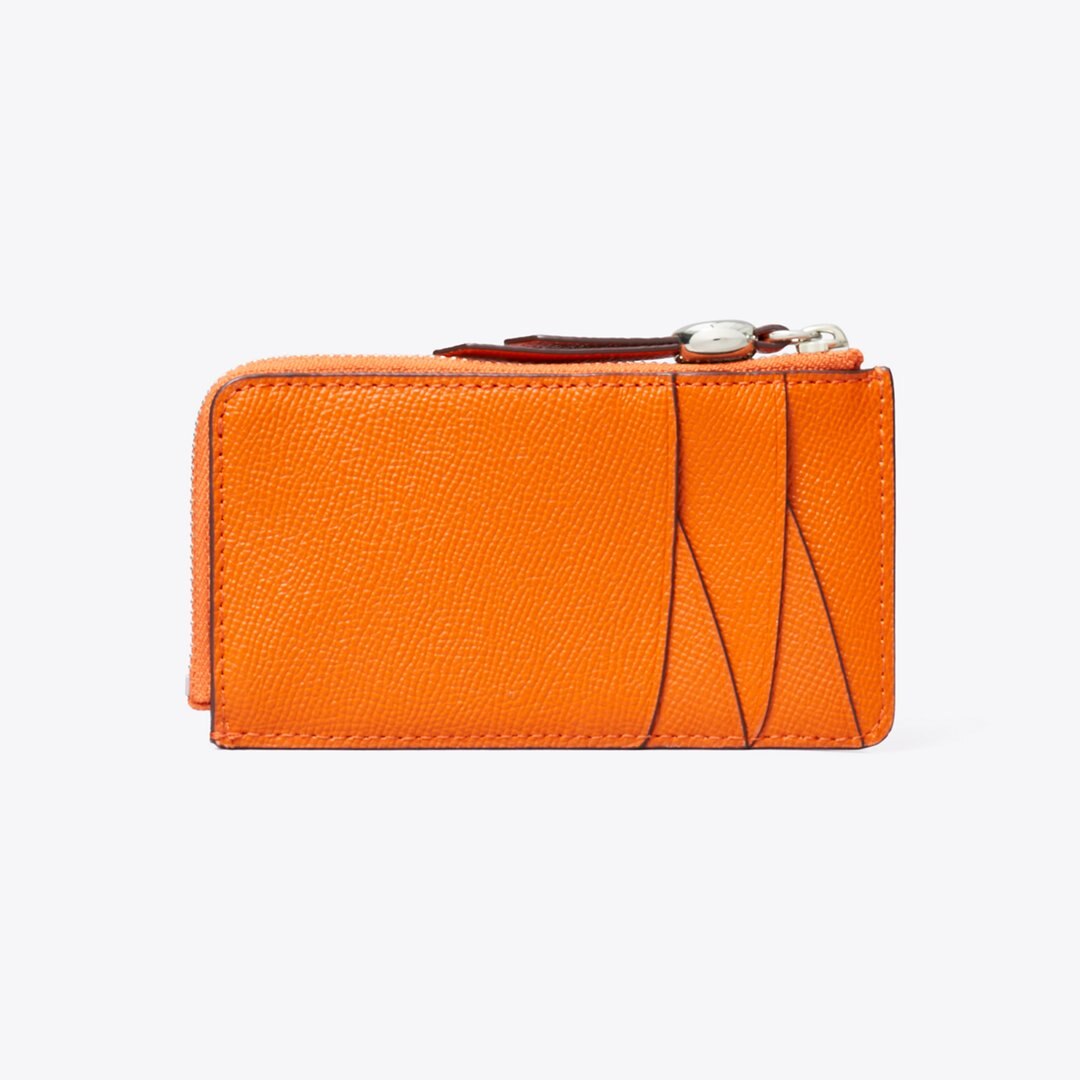 Tory Burch Romy Zip Card Case Orange