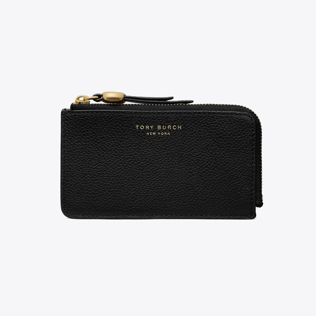 Tory Burch Romy Zip Card Case Black