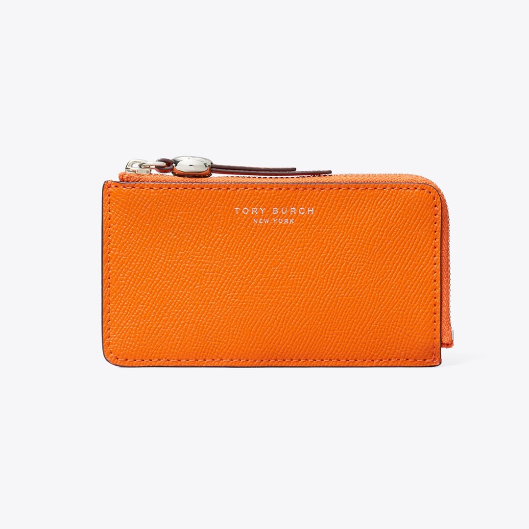 Tory Burch Romy Zip Card Case Orange