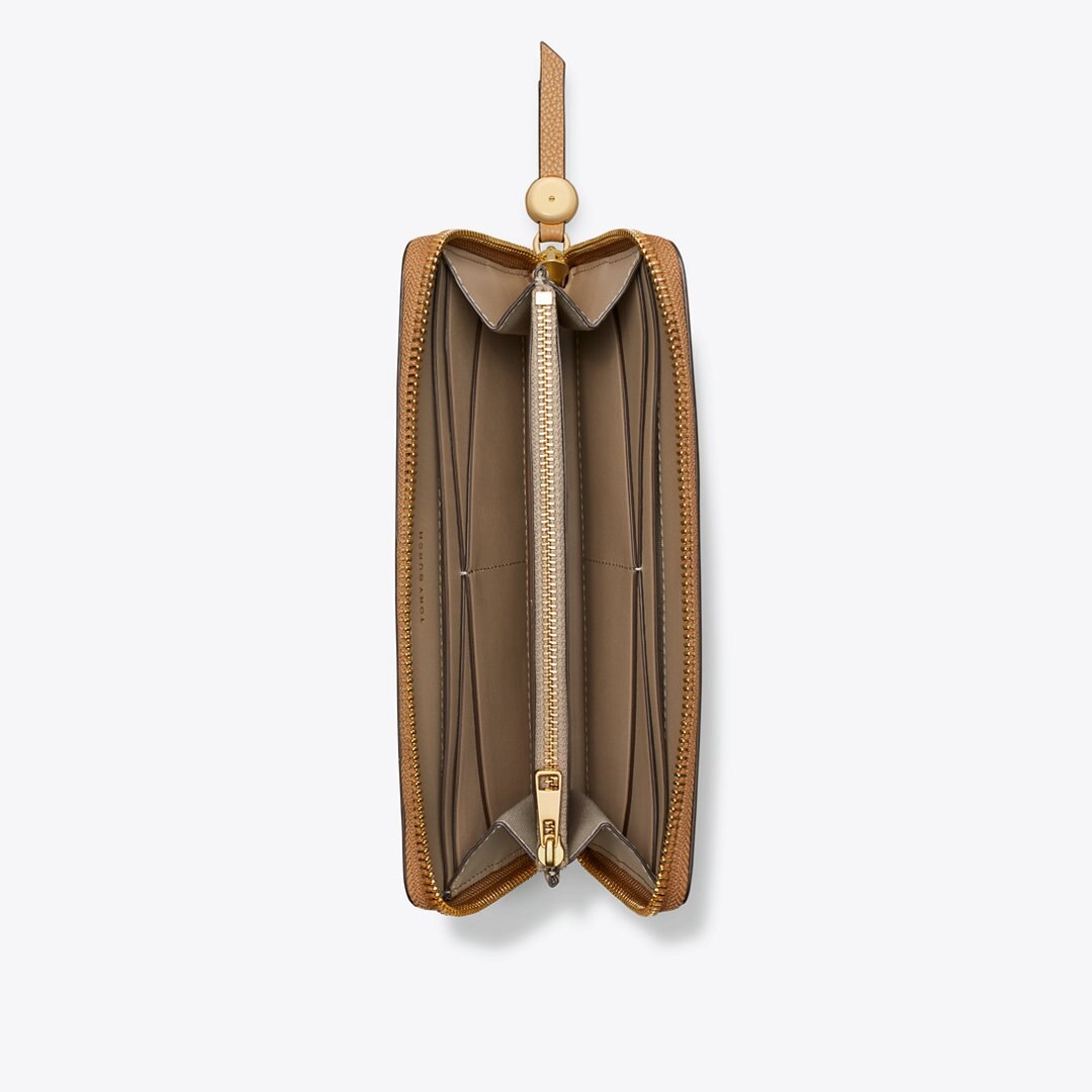 Tory Burch Romy Zip Continental Wallet Tiramisu