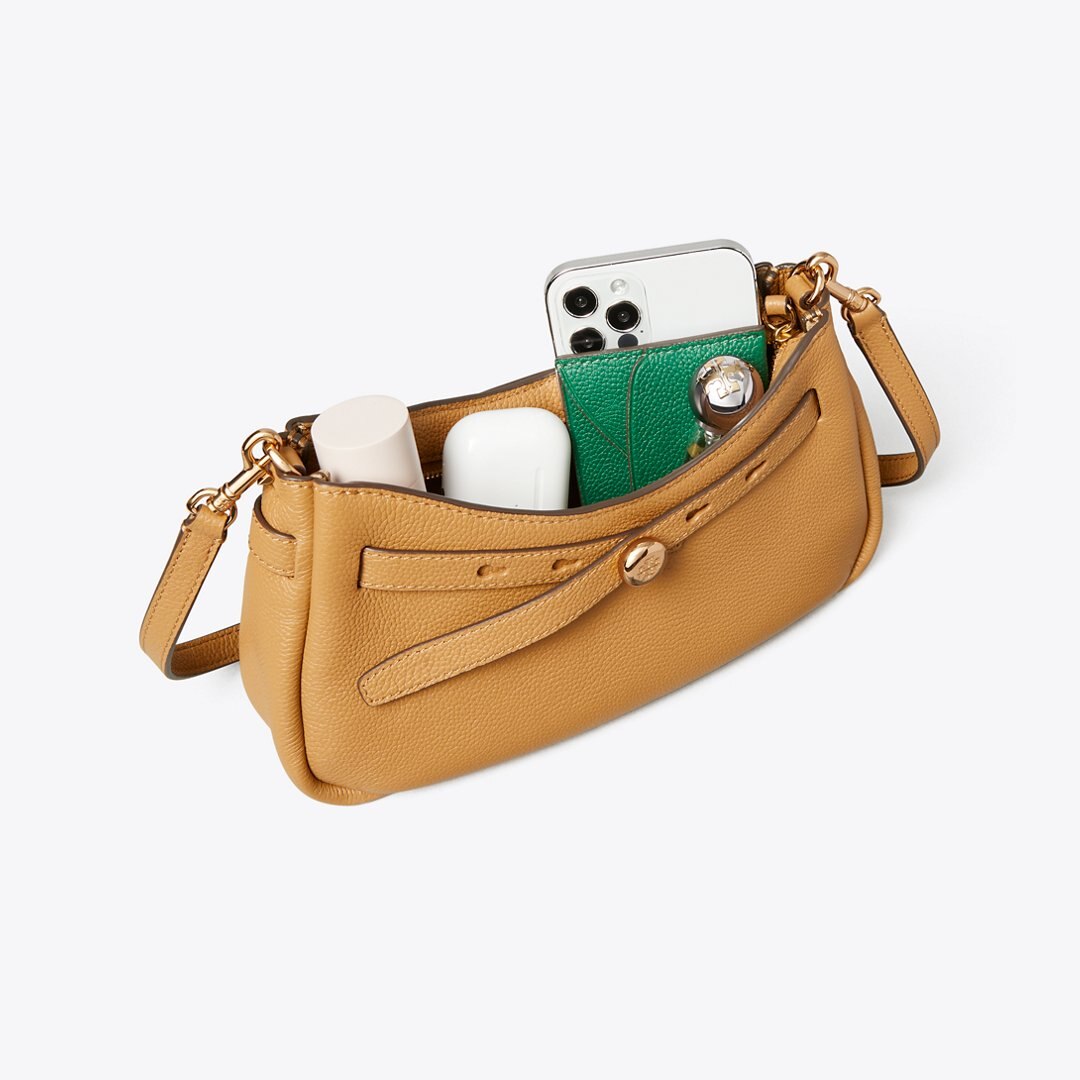 Tory Burch Romy Zip Top Crossbody Wild Mushroom