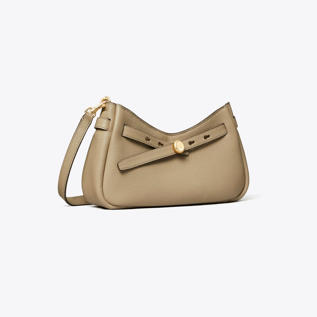 Tory Burch Romy Zip Top Crossbody Soft Cement