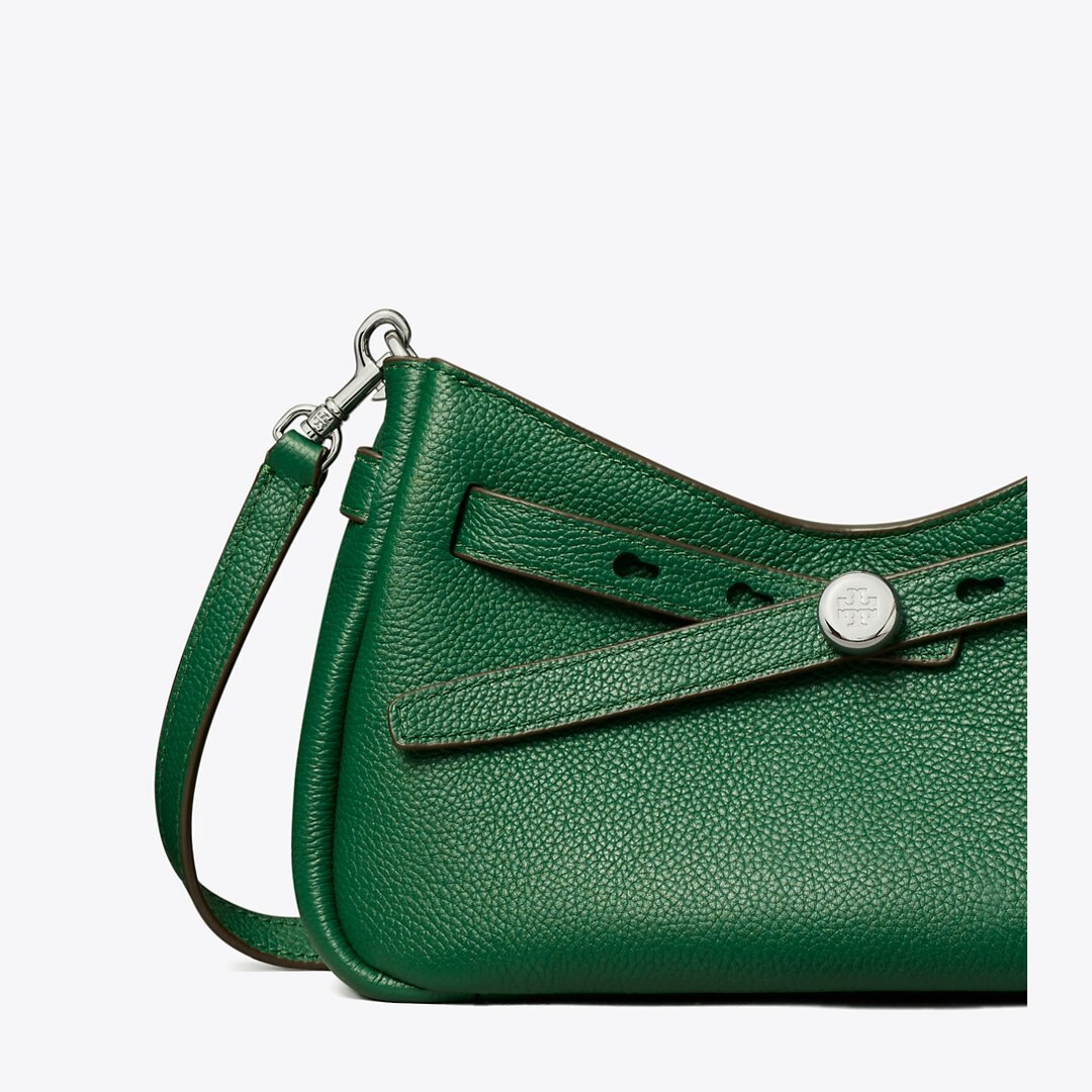 Tory Burch Romy Zip Top Crossbody Dark Kale