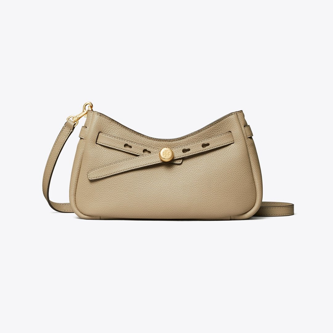 Tory Burch Romy Zip Top Crossbody Soft Cement