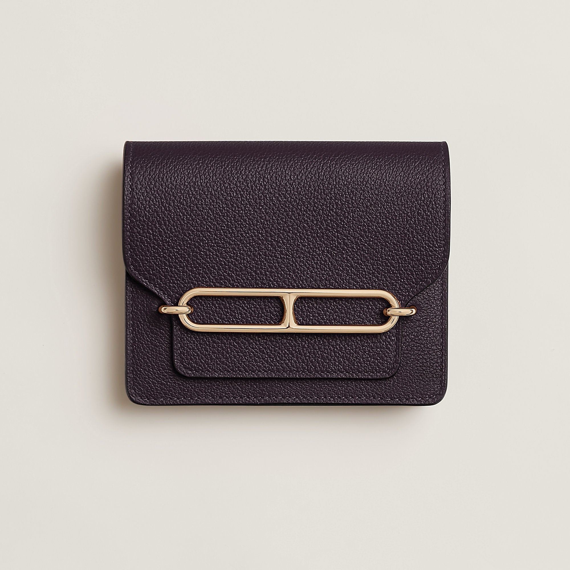Hermes Roulis Slim Bi Wallet Prunoir