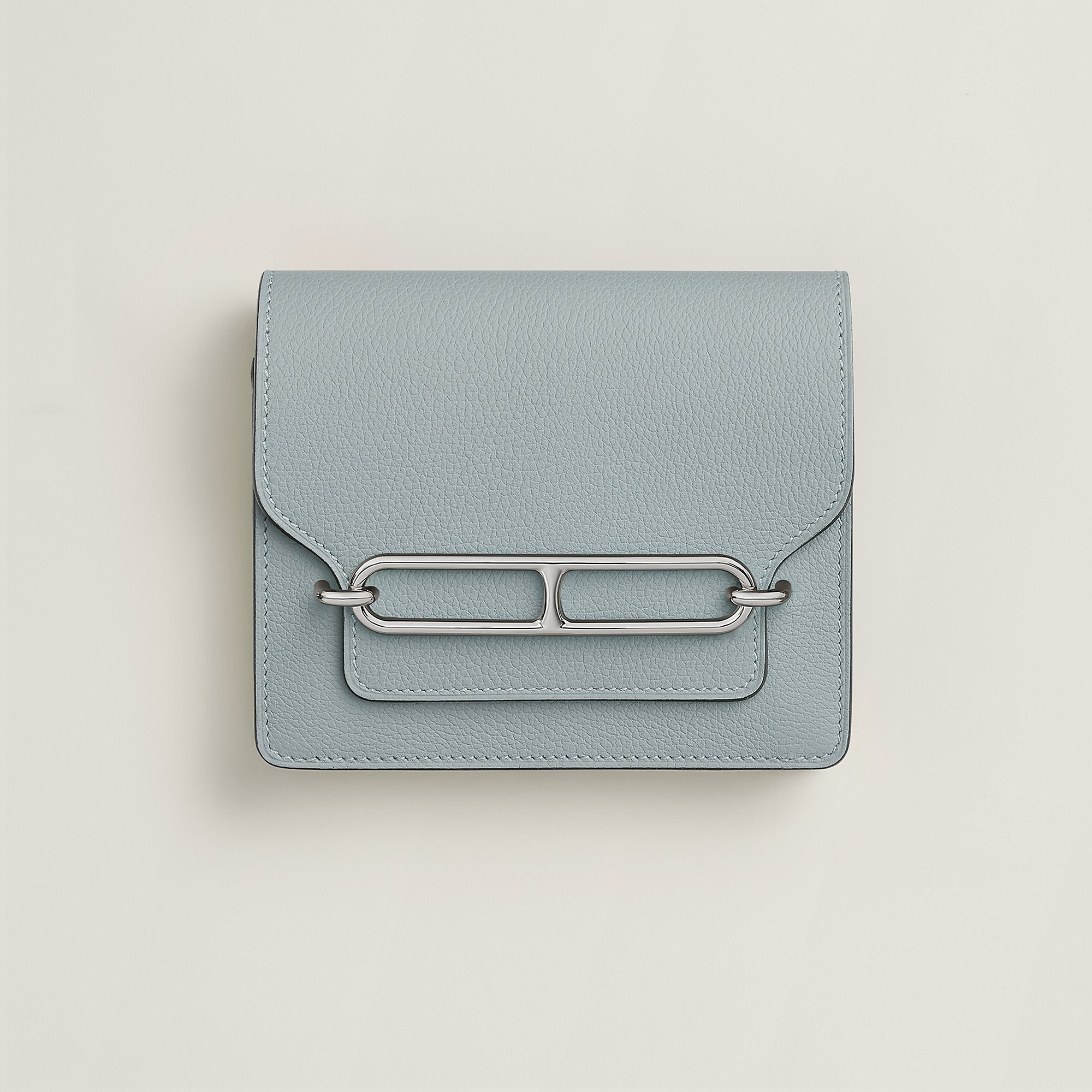 Hermes Roulis Slim Wallet Bleu Glacier