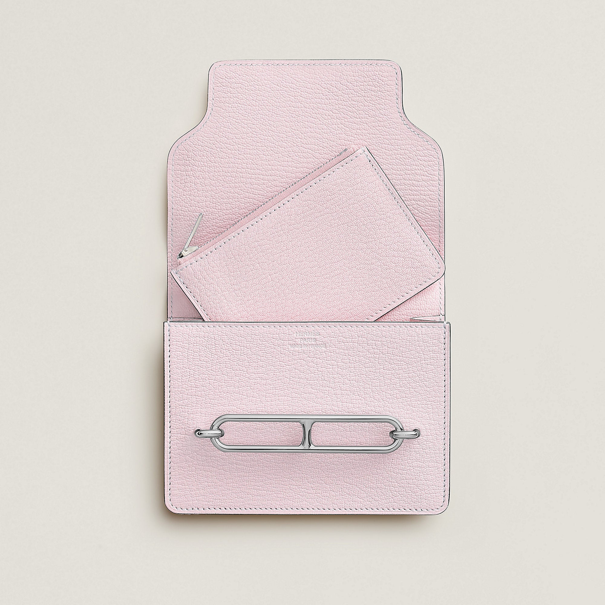 Hermes Roulis Slim Wallet Rose Darling