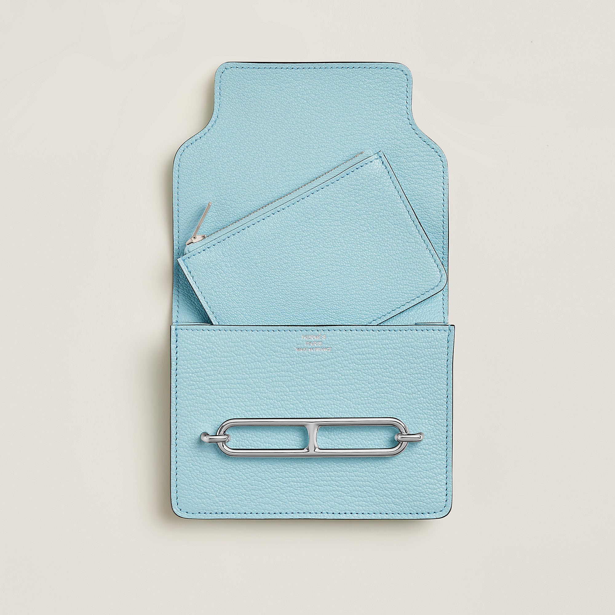 Hermes Roulis Slim Wallet Bleu Zphyr