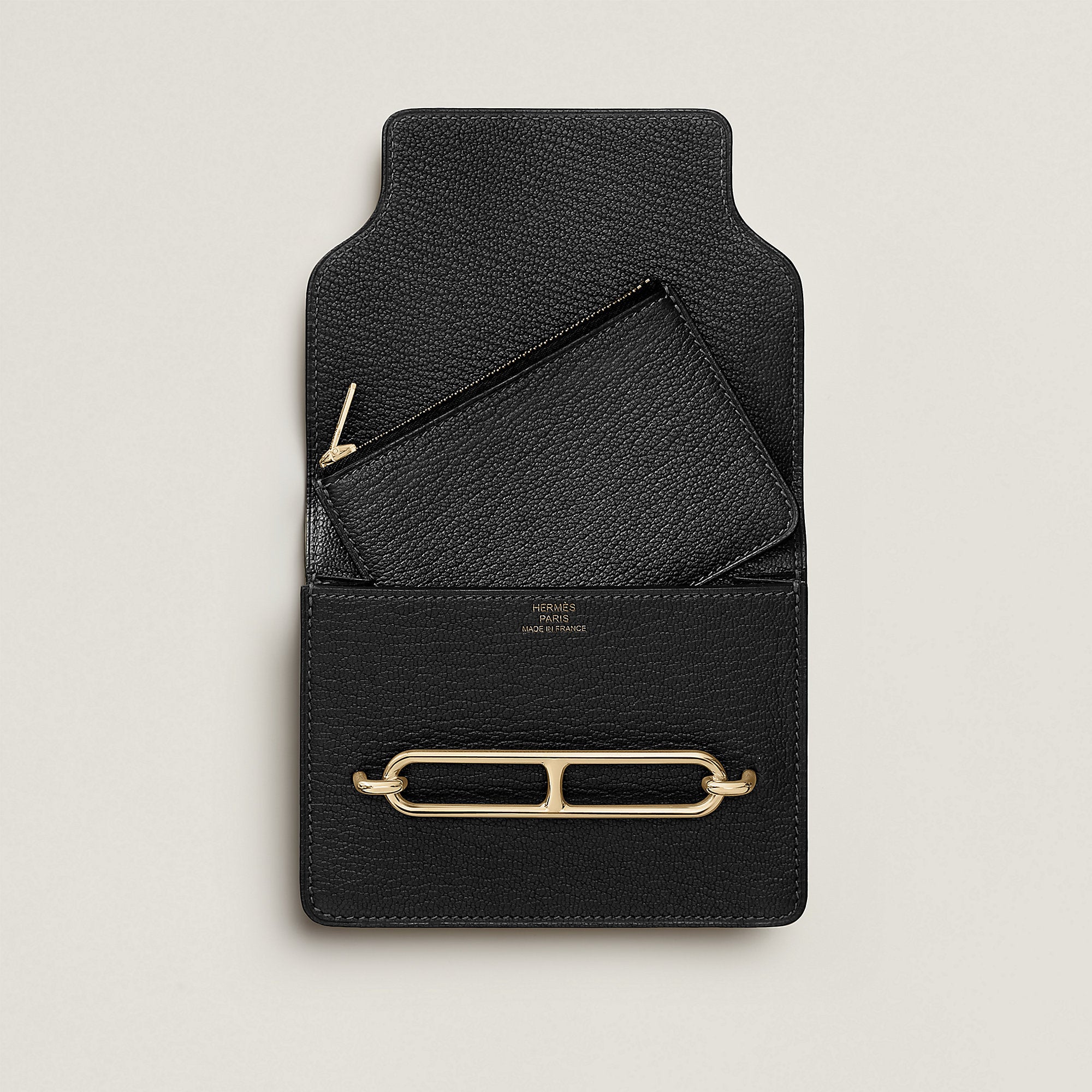 Hermes Roulis Slim Wallet Noir