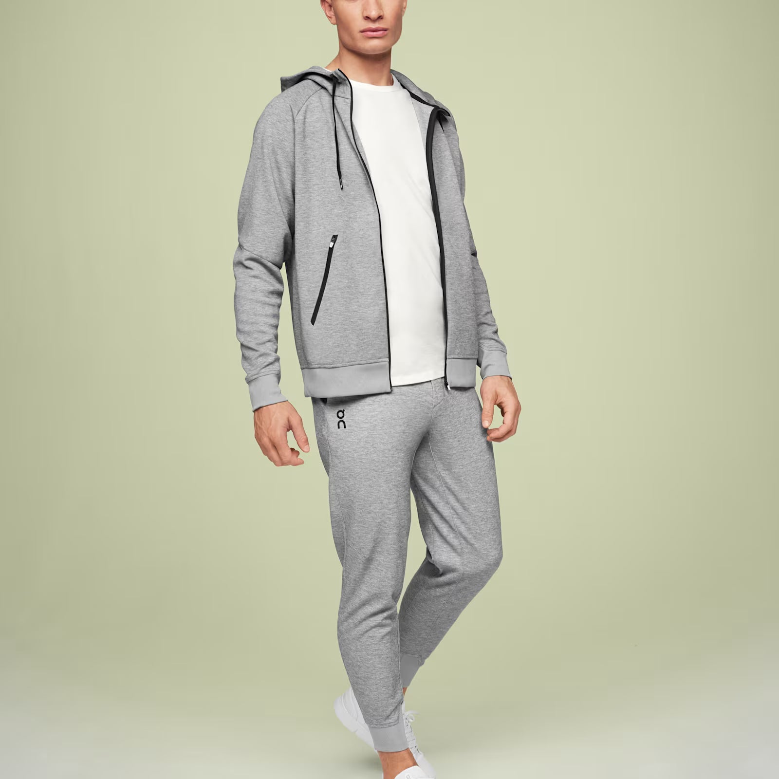 On Zipped Hoodie Grey